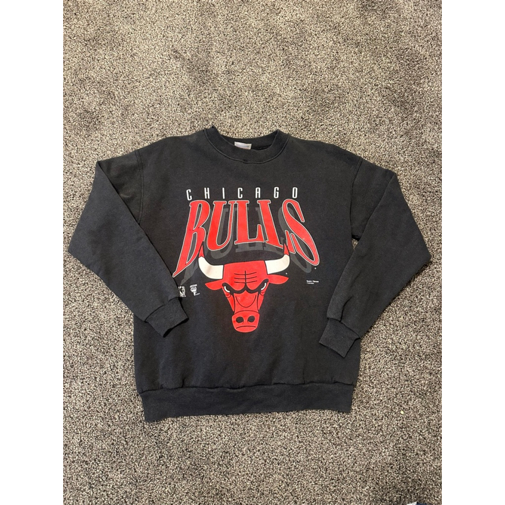 Hanes Chicago Bulls Sweatshirt Vintage Black Red M